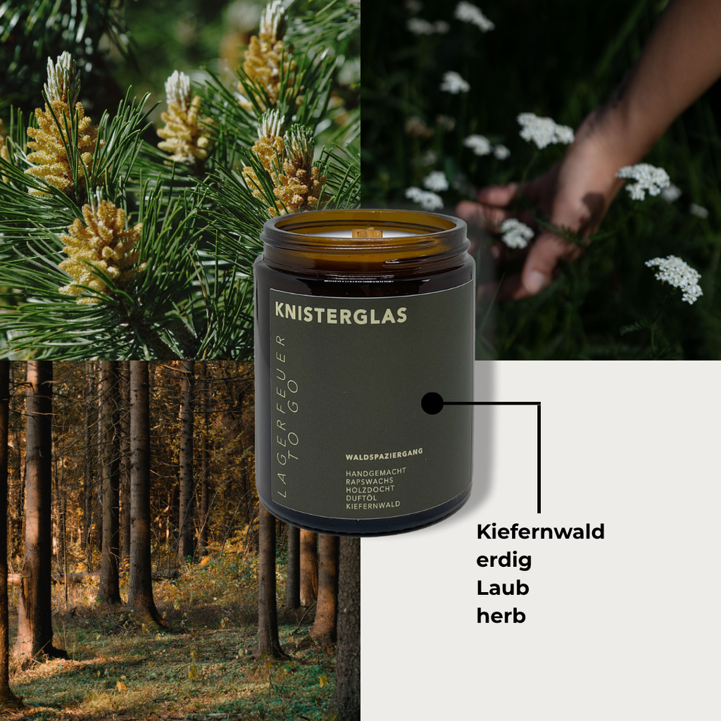 KNISTERGLAS Kerzenset NATUR