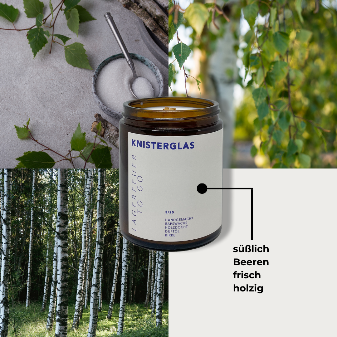 KNISTERGLAS Kerzenset NATUR