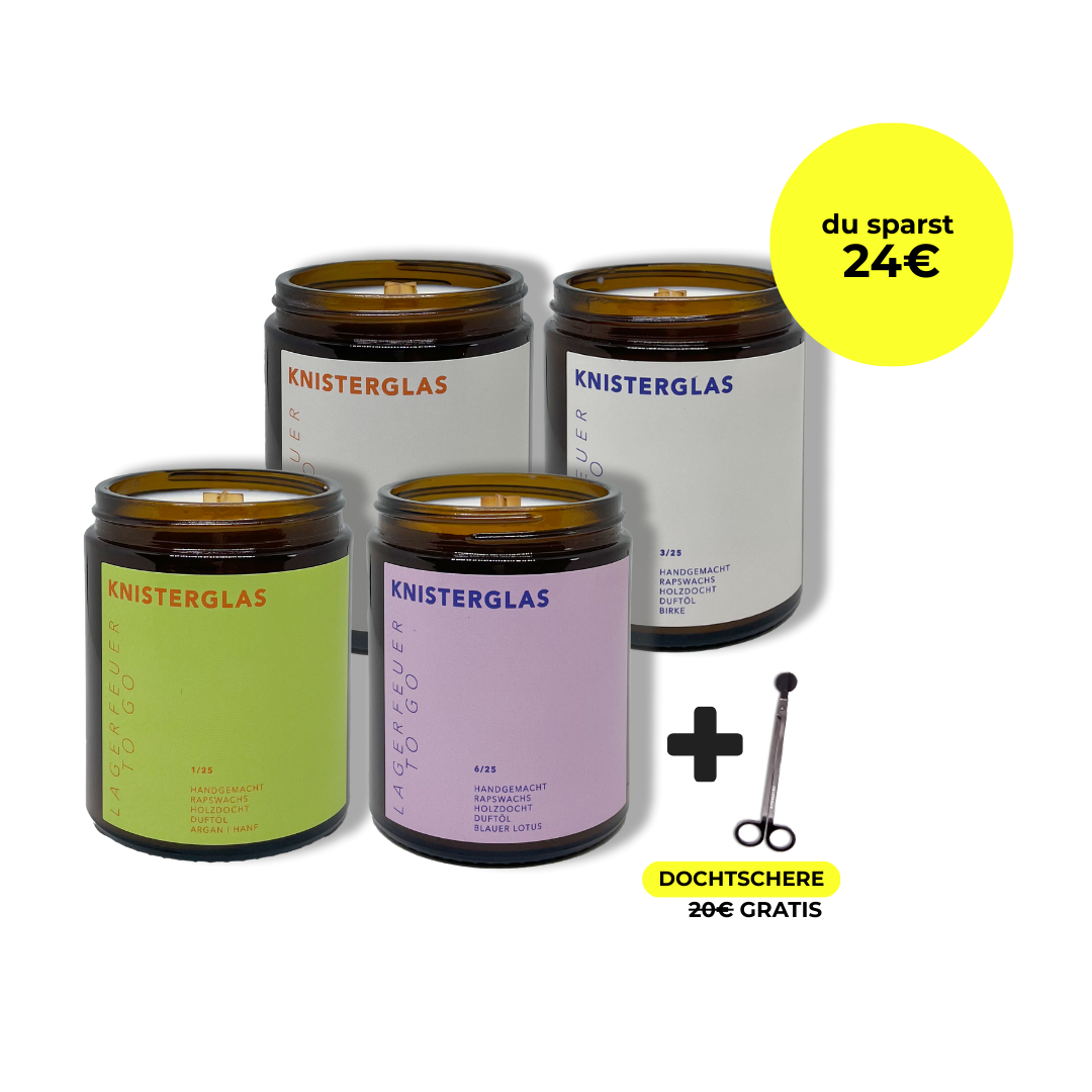 KNISTERGLAS Kerzenset INNERE BALANCE