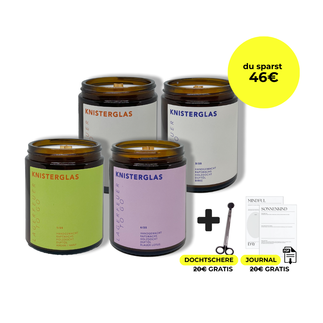 KNISTERGLAS Kerzenset INNERE BALANCE