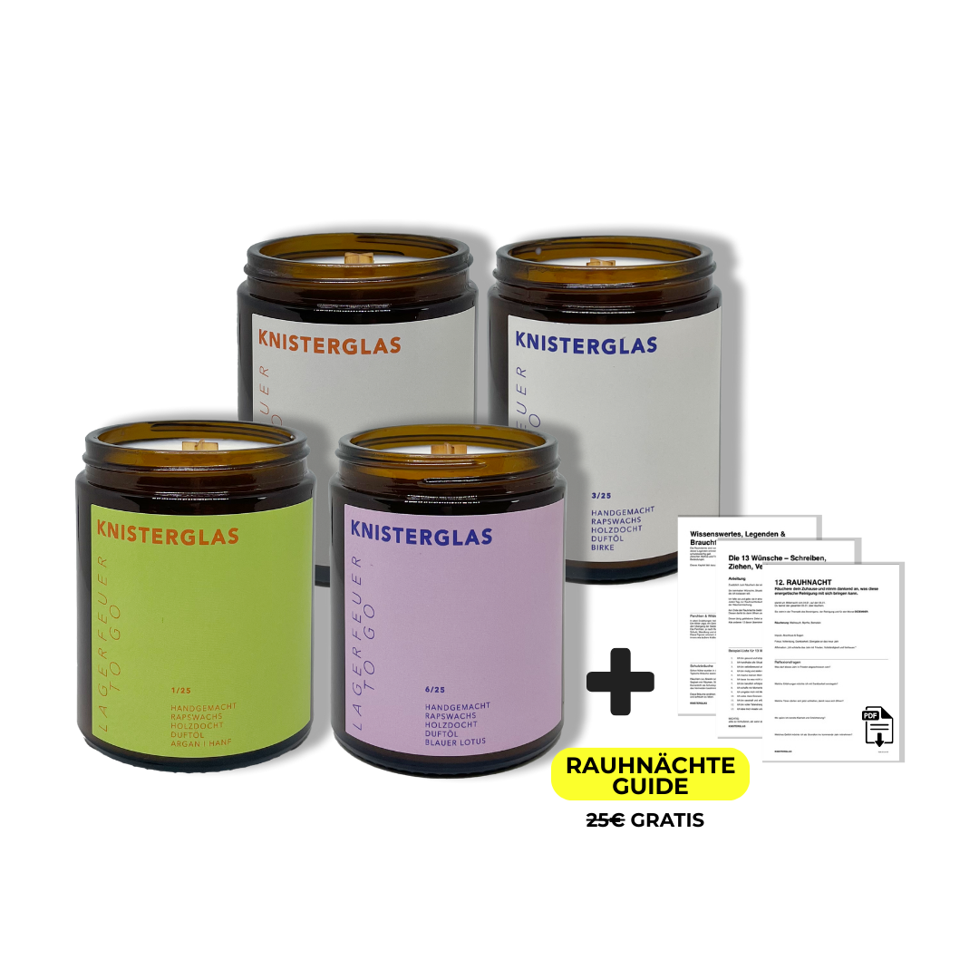 KNISTERGLAS Kerzenset INNERE BALANCE