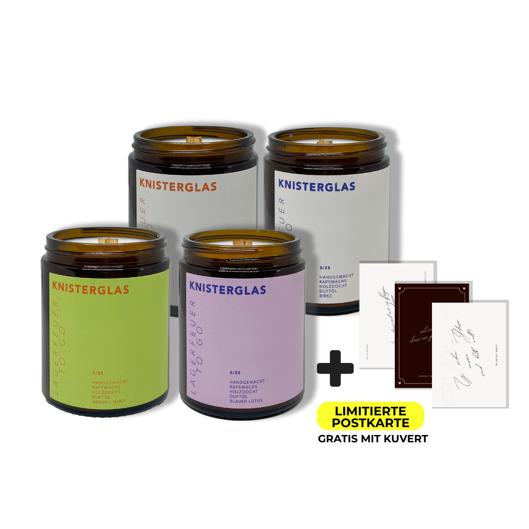 KNISTERGLAS Kerzenset INNERE BALANCE